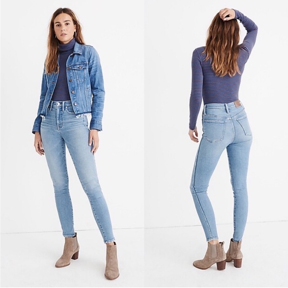 Madewell 10" High-Rise Skinny Jeans in Hamden Wash